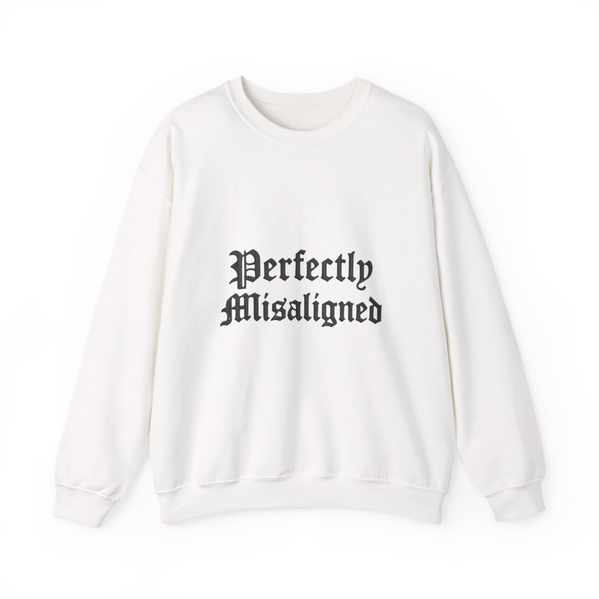 Perfectly Misaligned Embroidered Crew Neck Sweatshirt