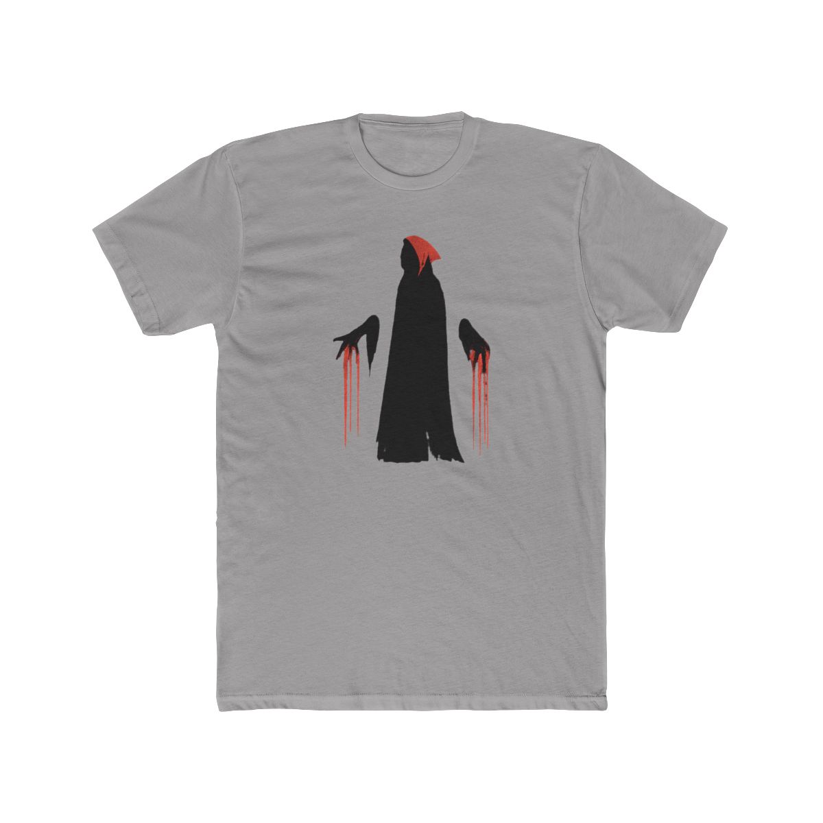 Hooded Enigma Dripping Paint Gothic Dark Fantasy Mystery T-Shirt