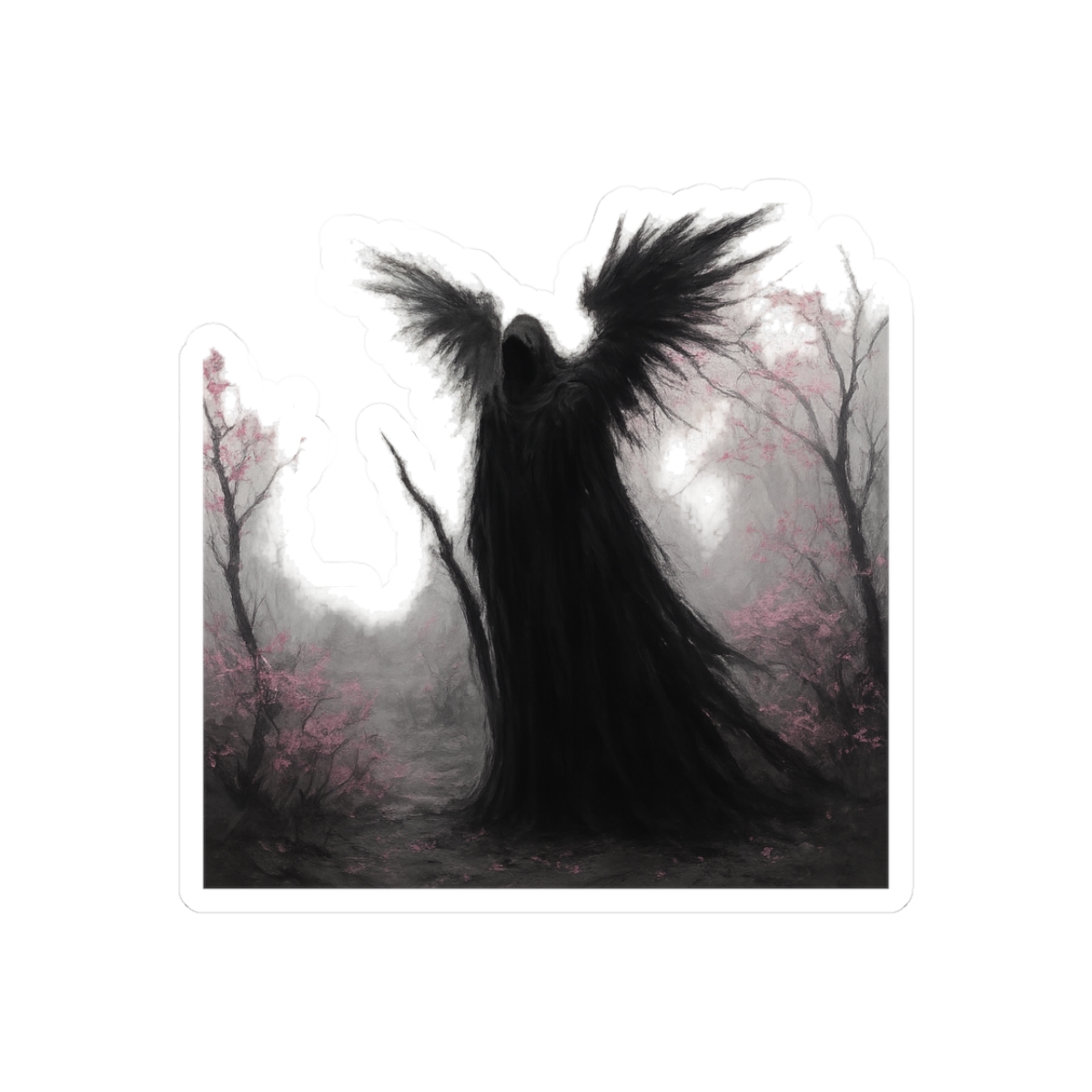 Square depicting a dark Sticker