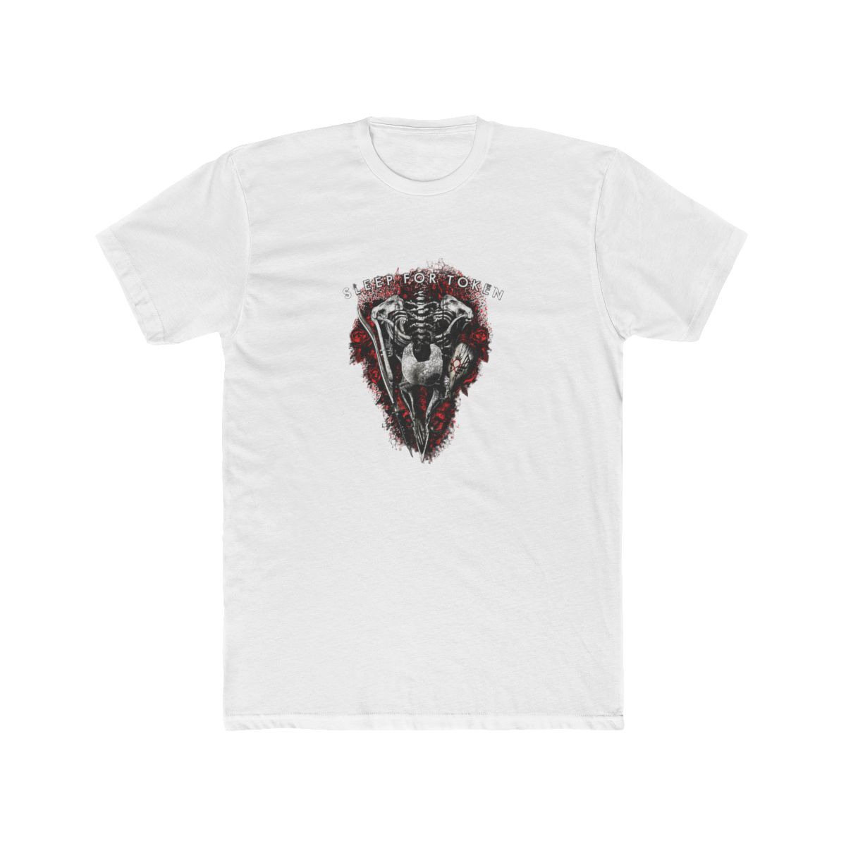 Skeleton Sword Roses Sleep for Token Lace-Up T-Shirt