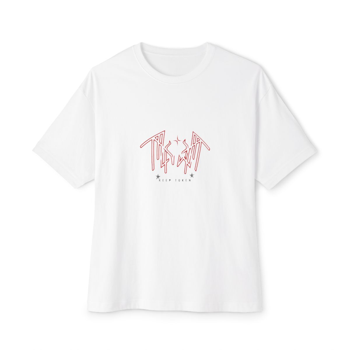 Keep Token Red Graphic Lace-Up T-Shirt
